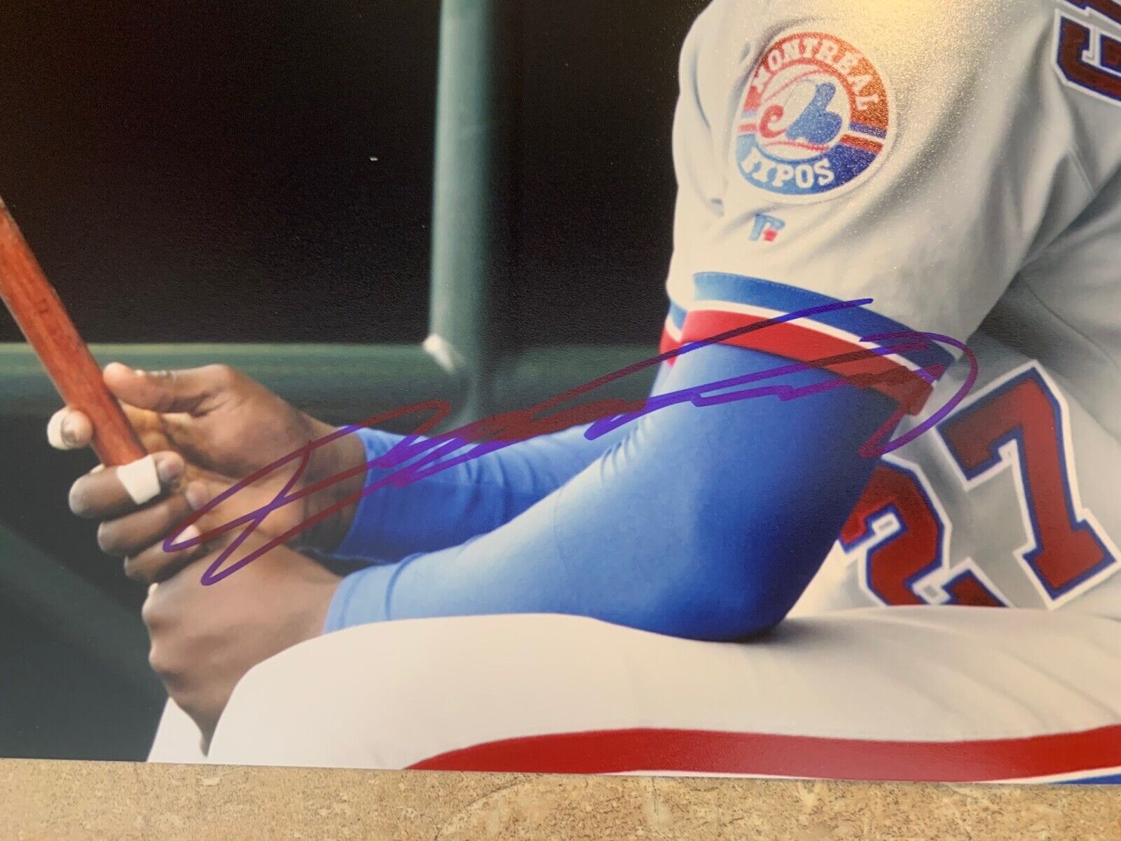 Vladimir Guerrero SR Expos Autographed 8x10 Sports Photo JSA COA #MM91928