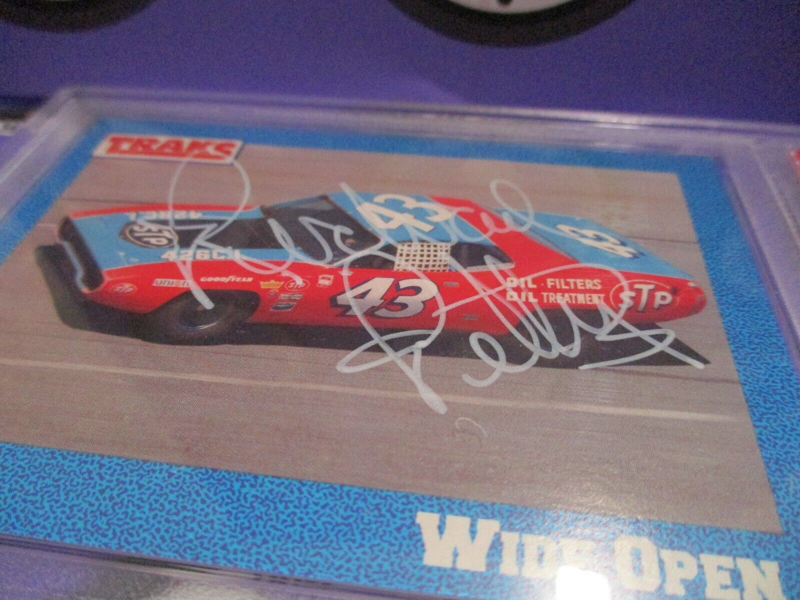 Richard Petty Autographed Signed 1991 Traks Nascar Racing Card #2 PSA Slab