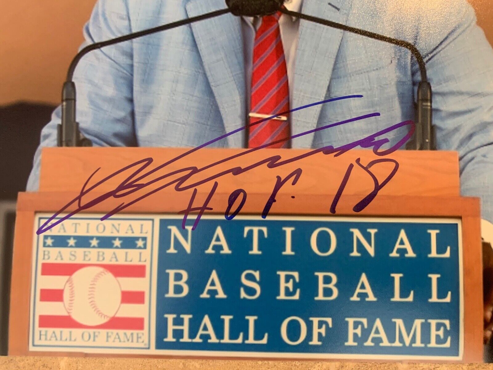 Vladimir Guerrero SR HOF 2018 Autographed 8x10 Sports Photo JSA COA #MM91934