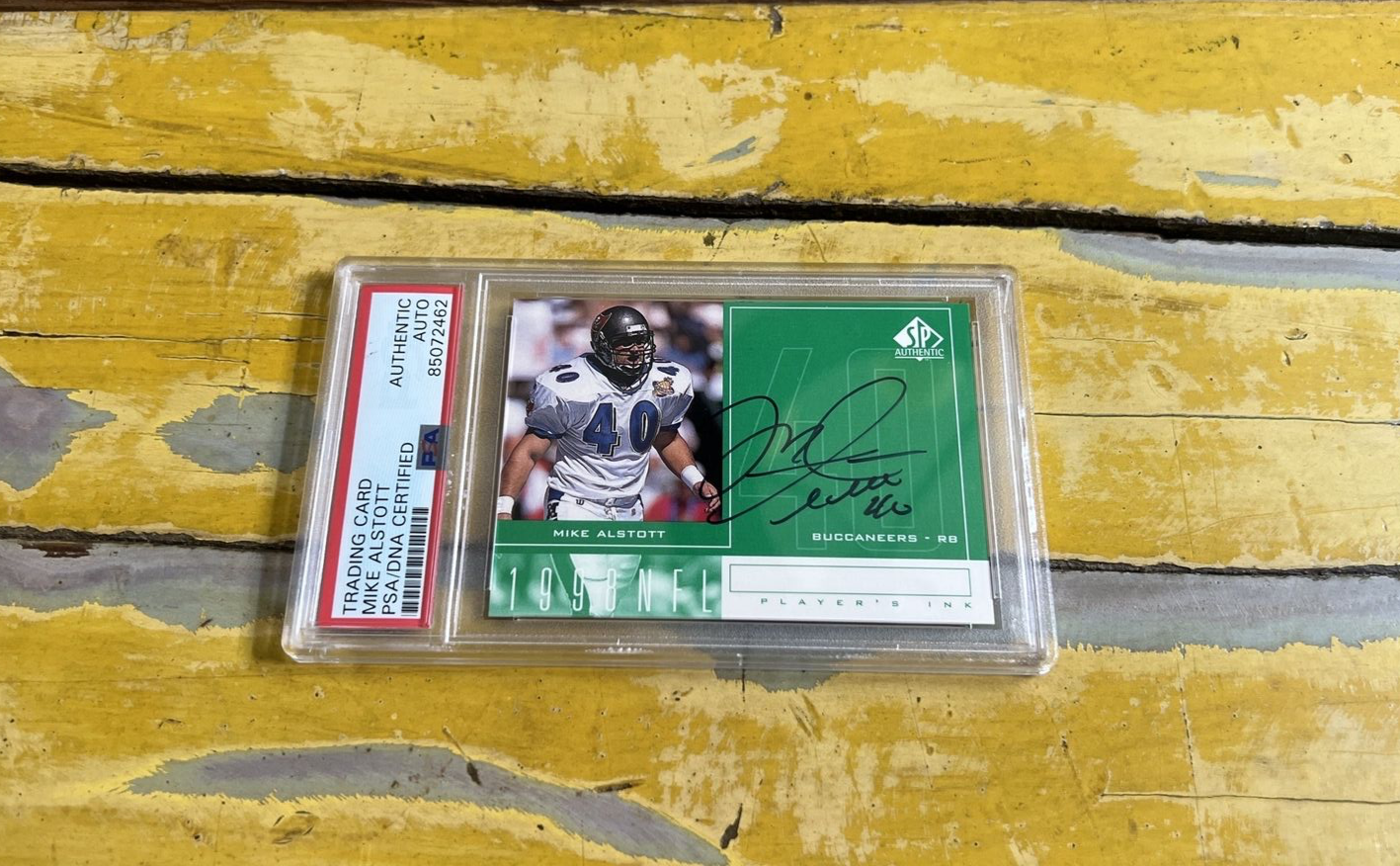 NFL Mike Alstott Autographed Signed 1998 Upper Deck SP Auth. Card PSA Slab