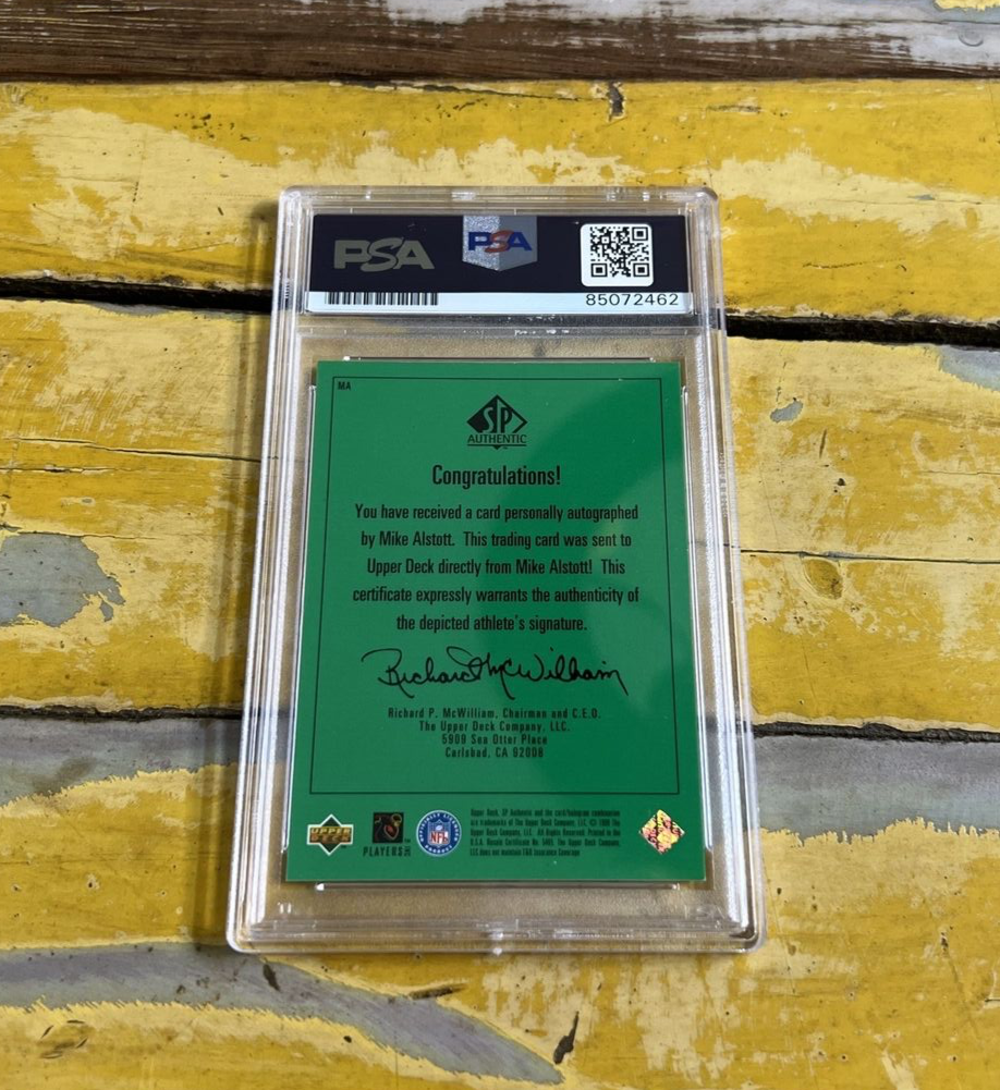 NFL Mike Alstott Autographed Signed 1998 Upper Deck SP Auth. Card PSA Slab