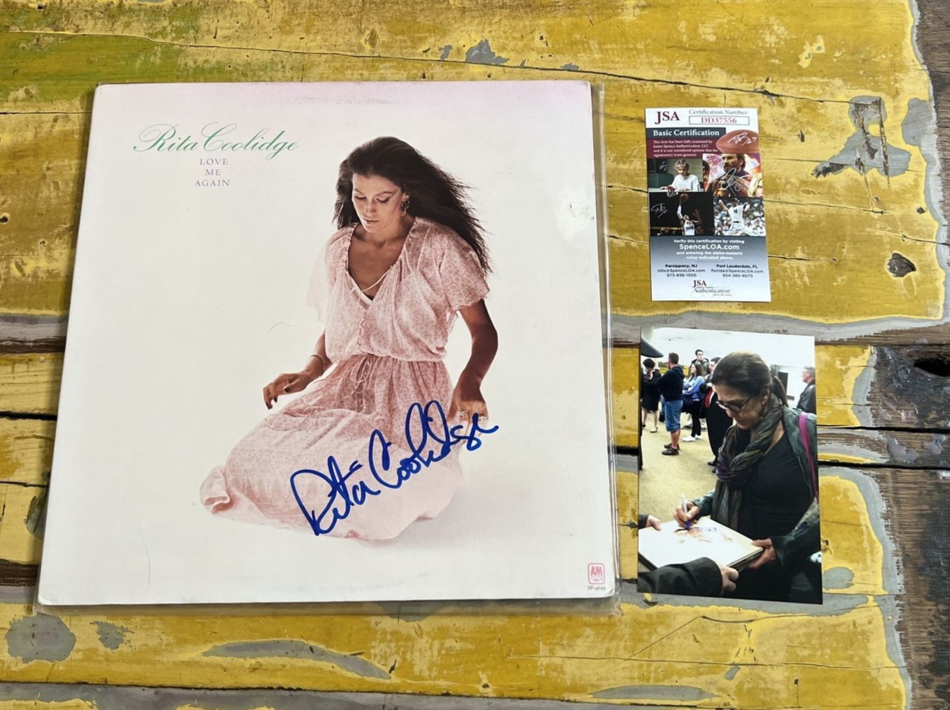 Rita Coolidge Singer Autographed Signed Love Me Again Record Album JSA COA