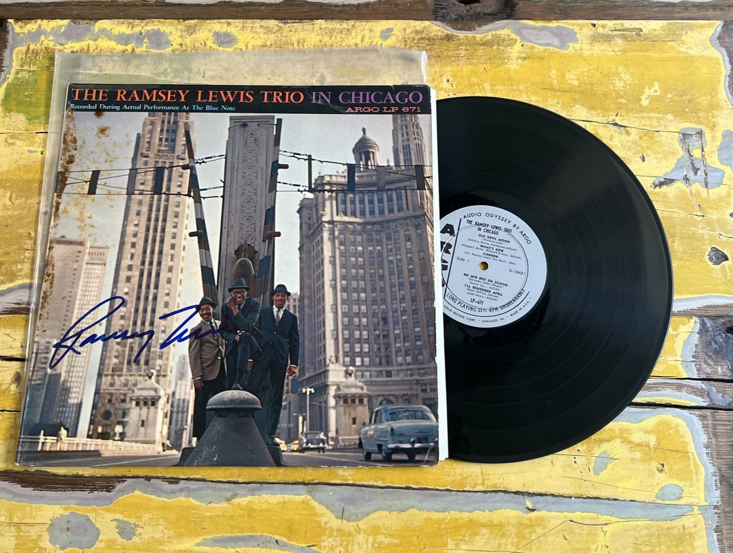 Ramsey Lewis Jazz Pianist Autographed Signed Trio Blue Note Record Album JSA