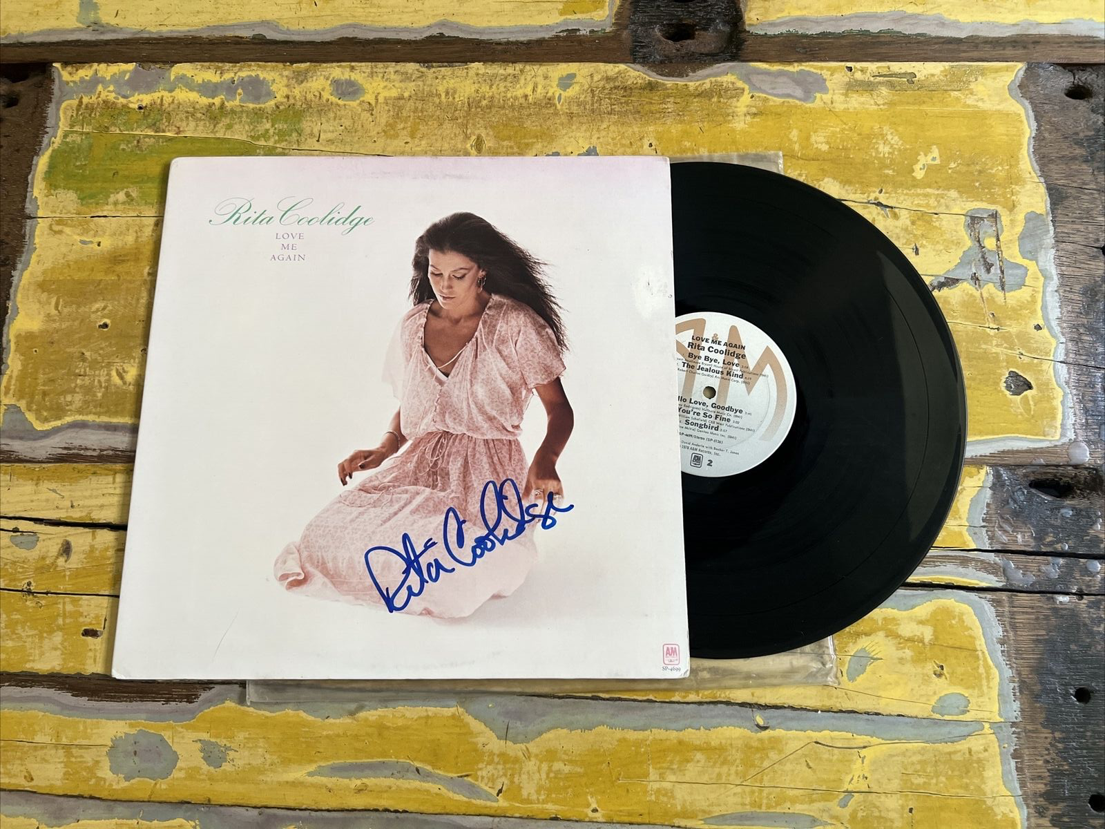 Rita Coolidge Singer Autographed Signed Love Me Again Record Album JSA COA