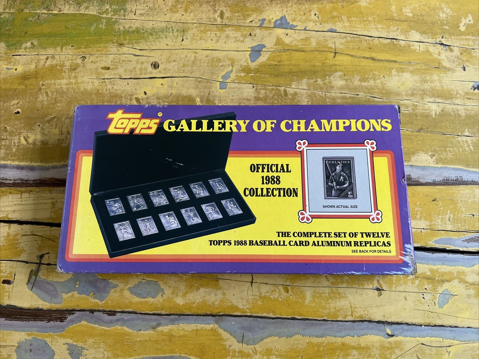 1988 Topps Gallery Of Champions Complete 12 Set Original Box Aluminum Replicas