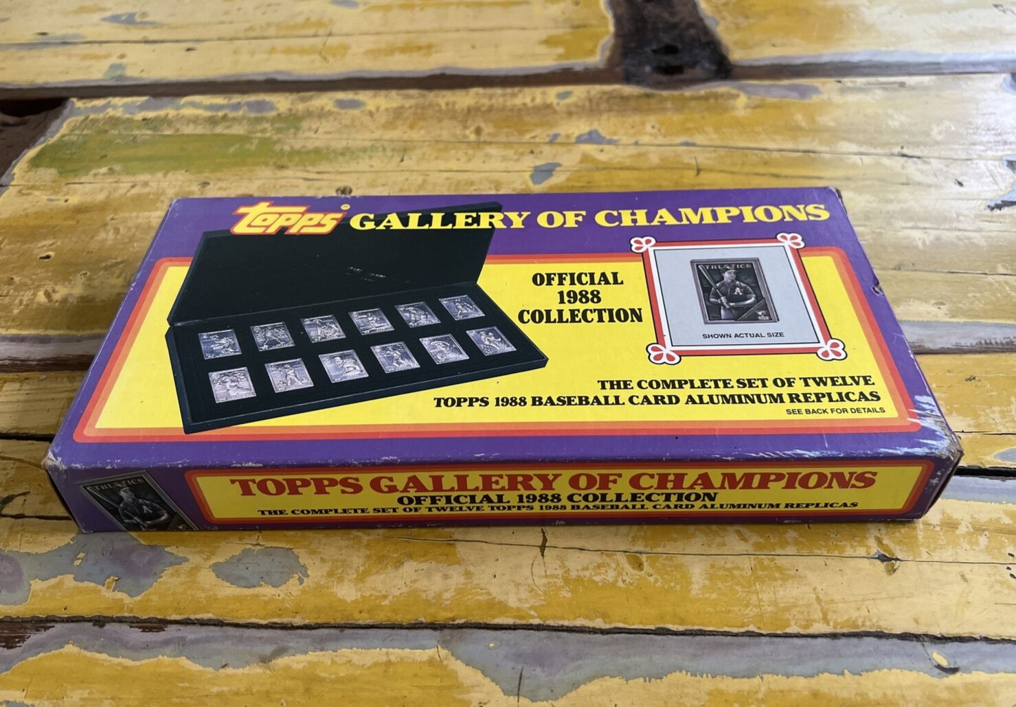 1988 Topps Gallery Of Champions Complete 12 Set Original Box Aluminum Replicas