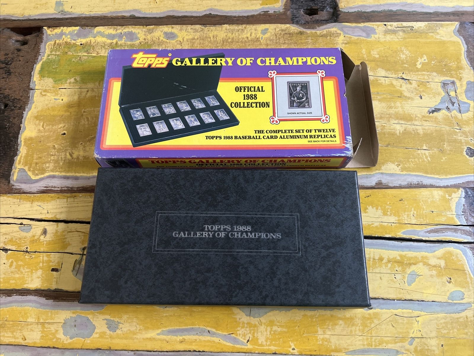 1988 Topps Gallery Of Champions Complete 12 Set Original Box Aluminum Replicas