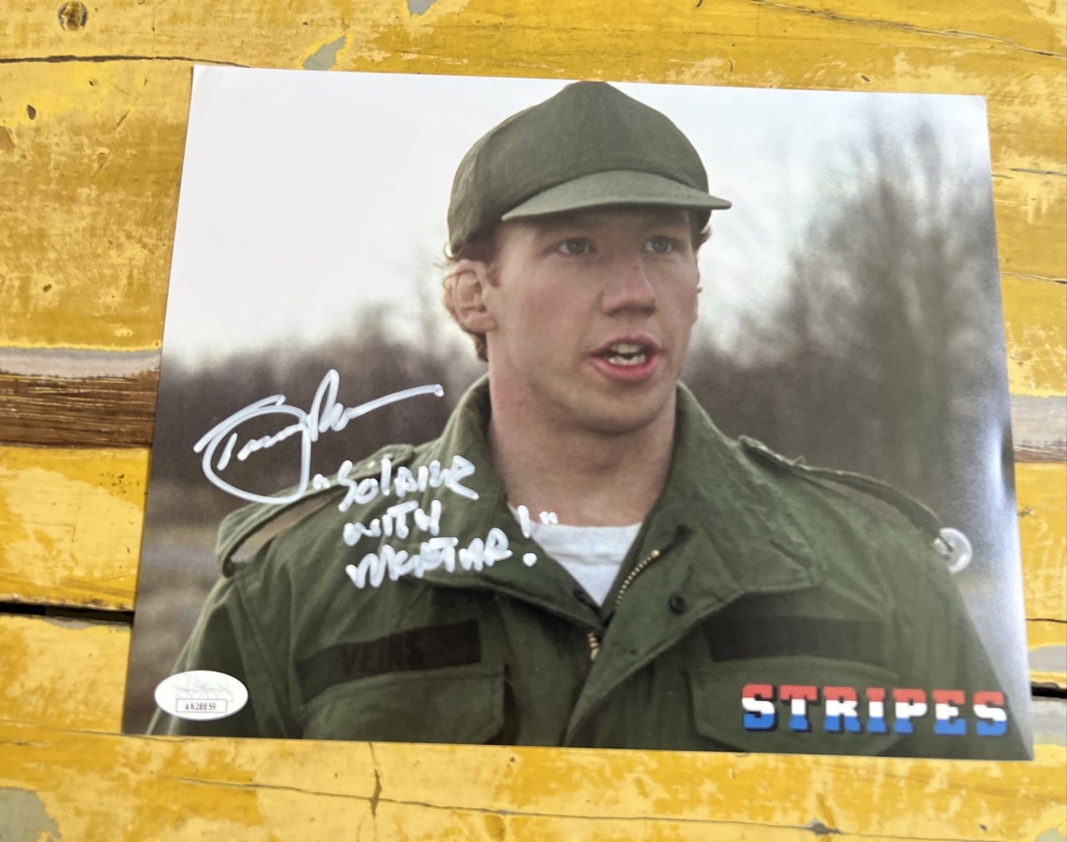 Timothy Busfield Actor Autographed Signed Stripes Movie 8x10 Photo Script JSA