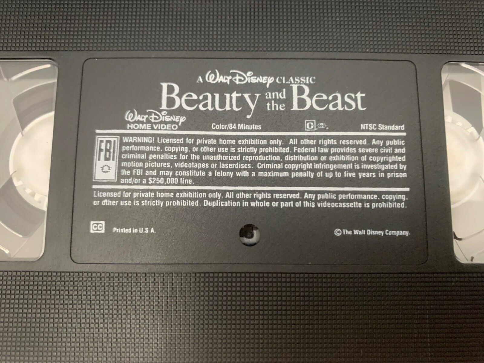 Walt Disneys Beauty and the Beast VHS Black Diamond The Classics PreOwned