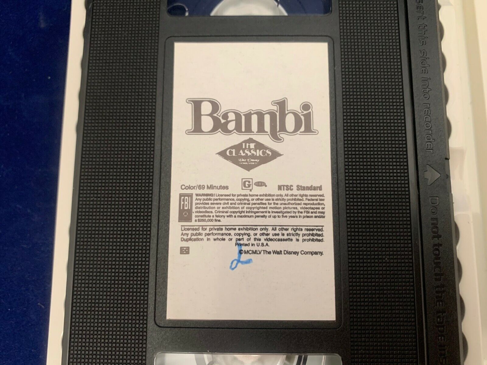 Walt Disneys Classic Bambi VHS Black Diamond The Classics Original Box PreOwned