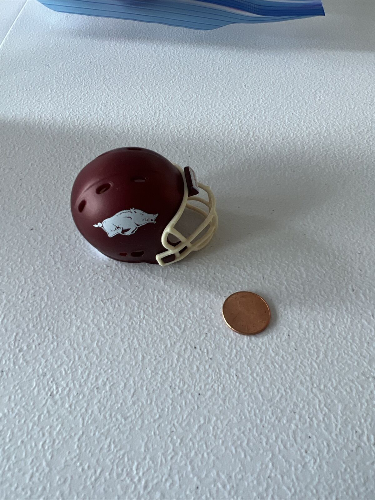 NCAA Arkansas  Riddell Brand Licensed May 2013 Mini Helmet Pocket Size New