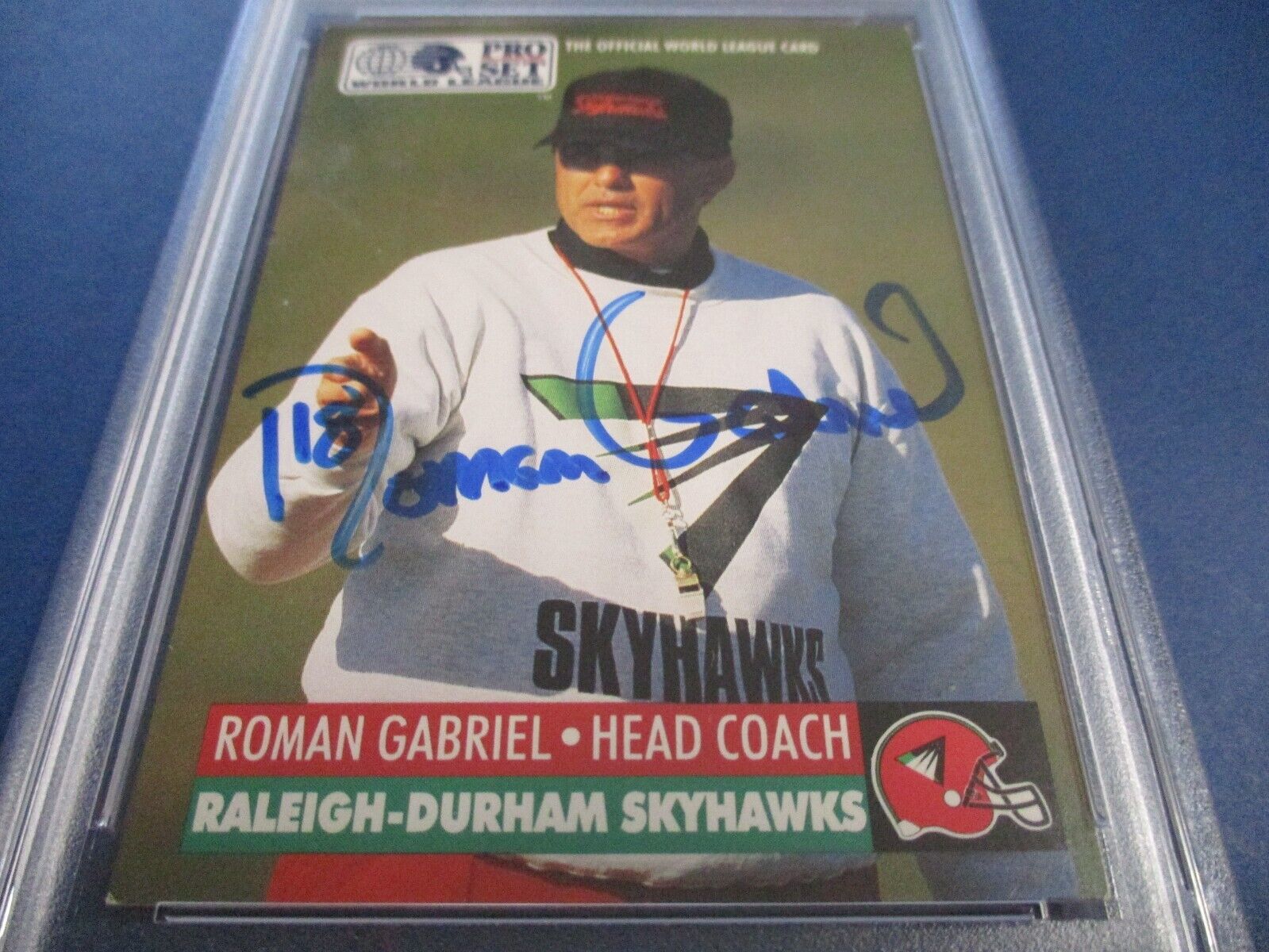 Roman Gabriel Autographed Signed 1991 Pro Set WL Card #24 PSA Slab Auth.