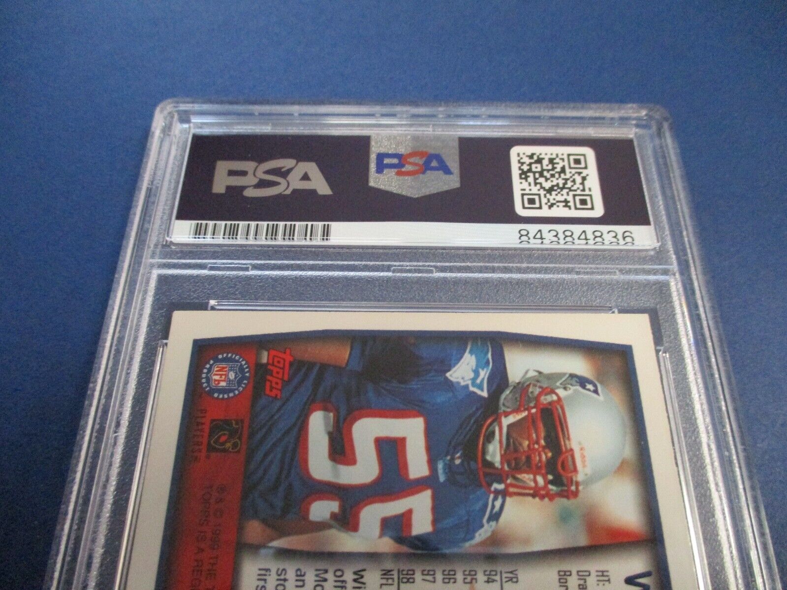 Willie McGinest Patriots Autographed Signed 1999 Topps Card #155 PSA Slab Auth.