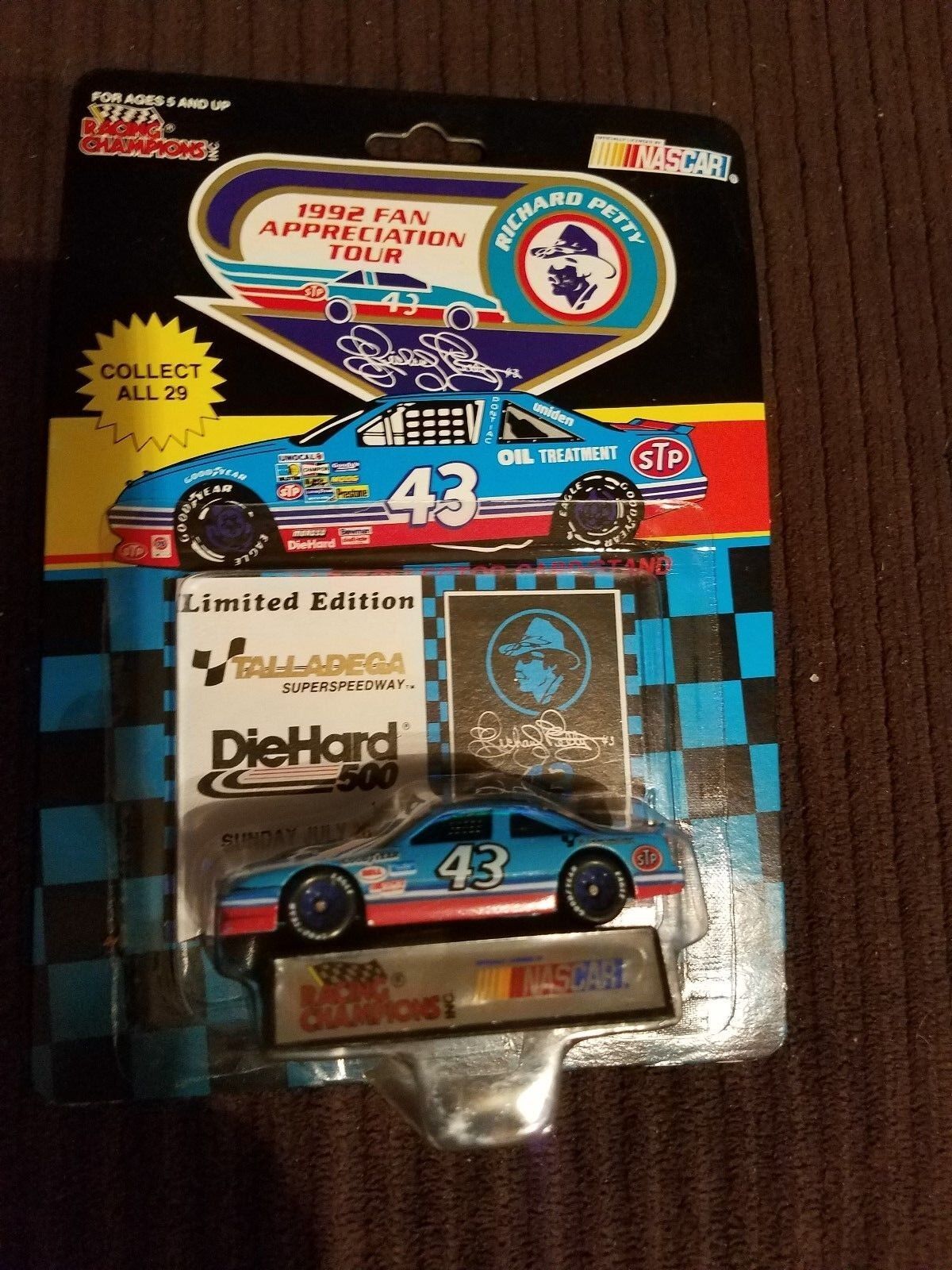 Richard Petty #43 July 26 1992 Fan Tour Diecast Car Talladega DieHard 500