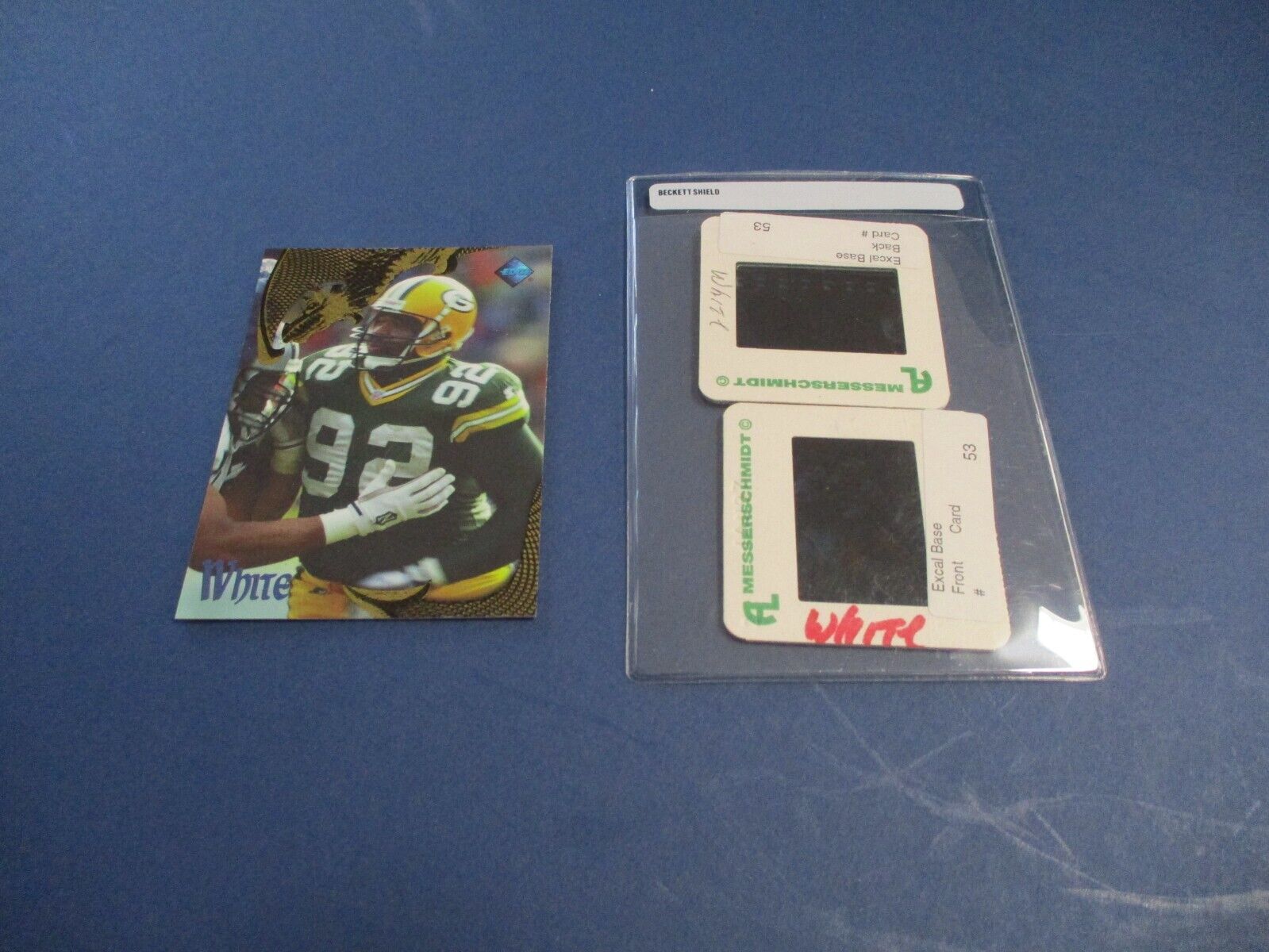 Reggie White 1997 Collectors Edge Original Card With 2 35mm Slide Front & Back