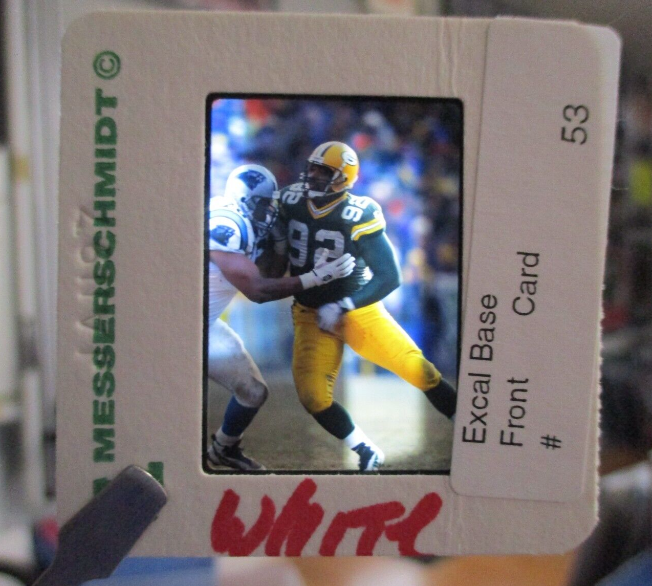 Reggie White 1997 Collectors Edge Original Card With 2 35mm Slide Front & Back