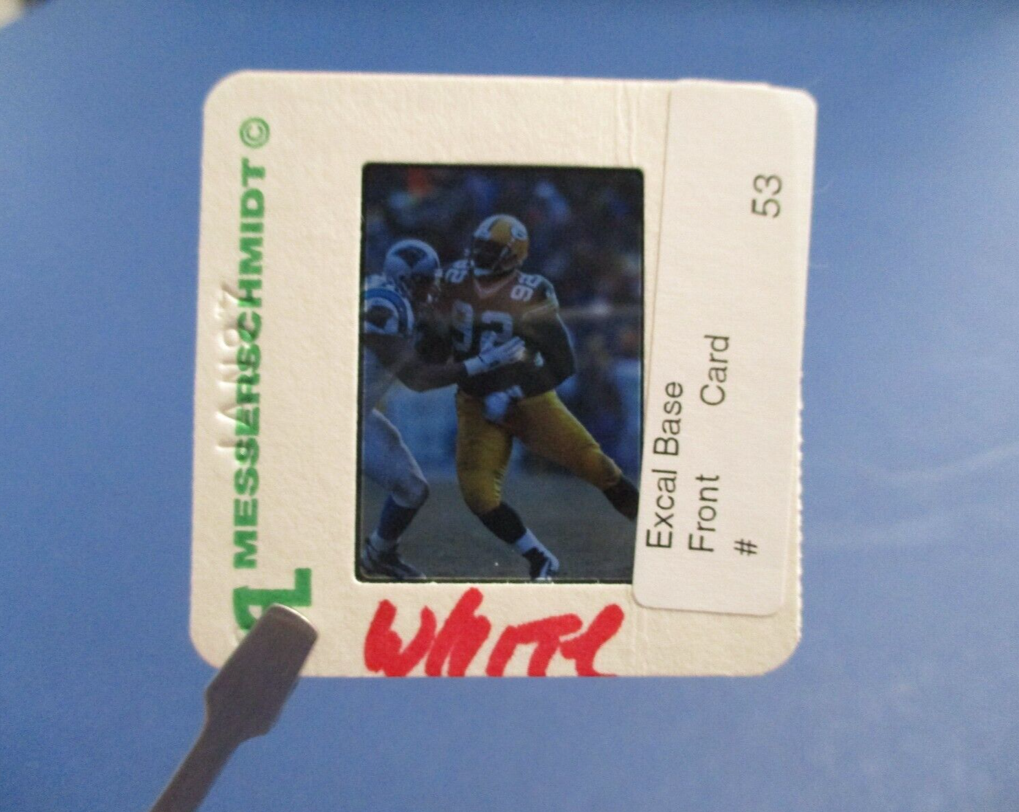 Reggie White 1997 Collectors Edge Original Card With 2 35mm Slide Front & Back