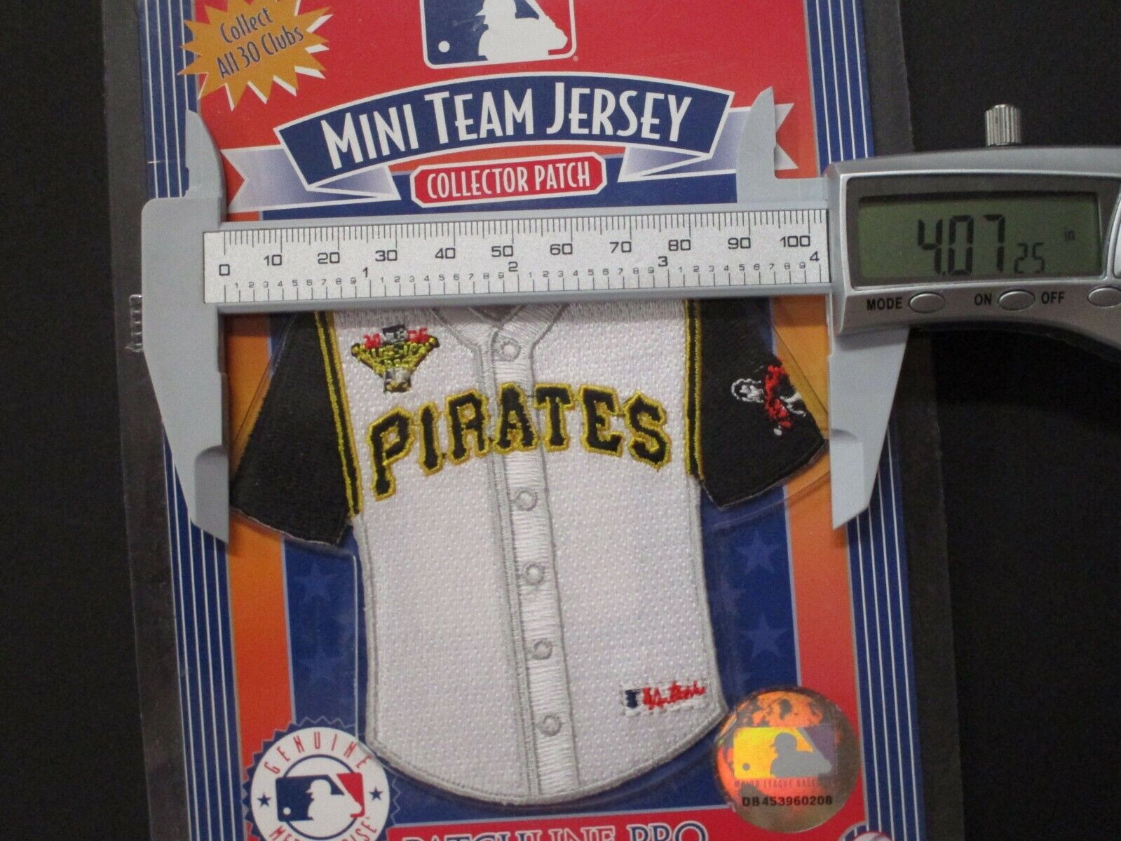 Pittsburgh Pirates Mini Team Jersey Collector Patch Size 4 x 4 inches NIP