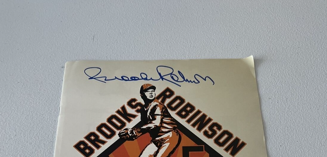 MLB Brooks Robinson Autographed Signed Sculpture Dedication Program JSA COA