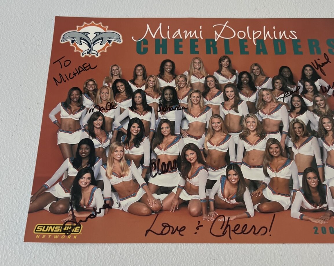 NFL Miami Dolphins Cheerleaders Autographed Signed 2003-2004 8x10 Photo Persona.