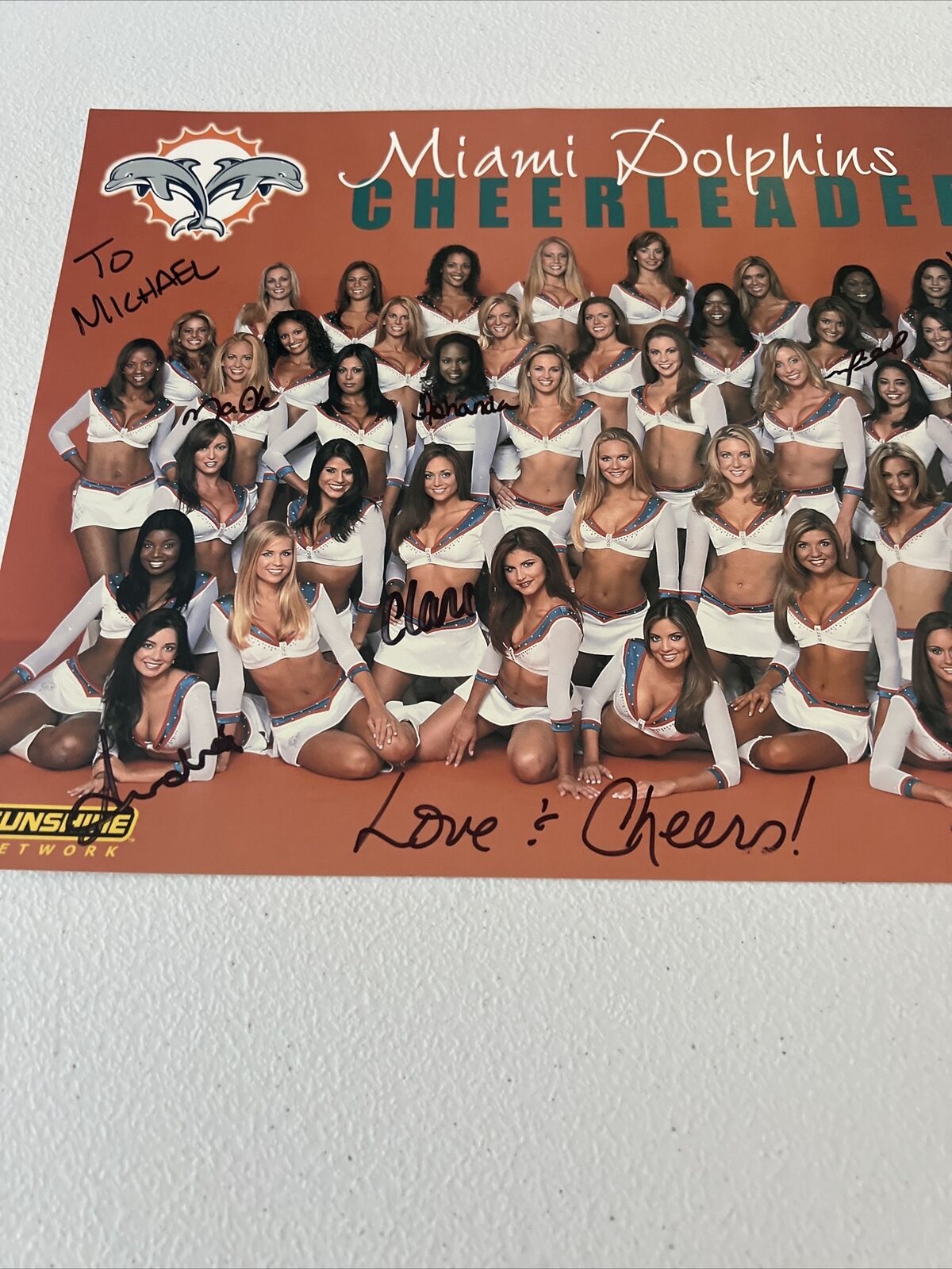 NFL Miami Dolphins Cheerleaders Autographed Signed 2003-2004 8x10 Photo Persona.