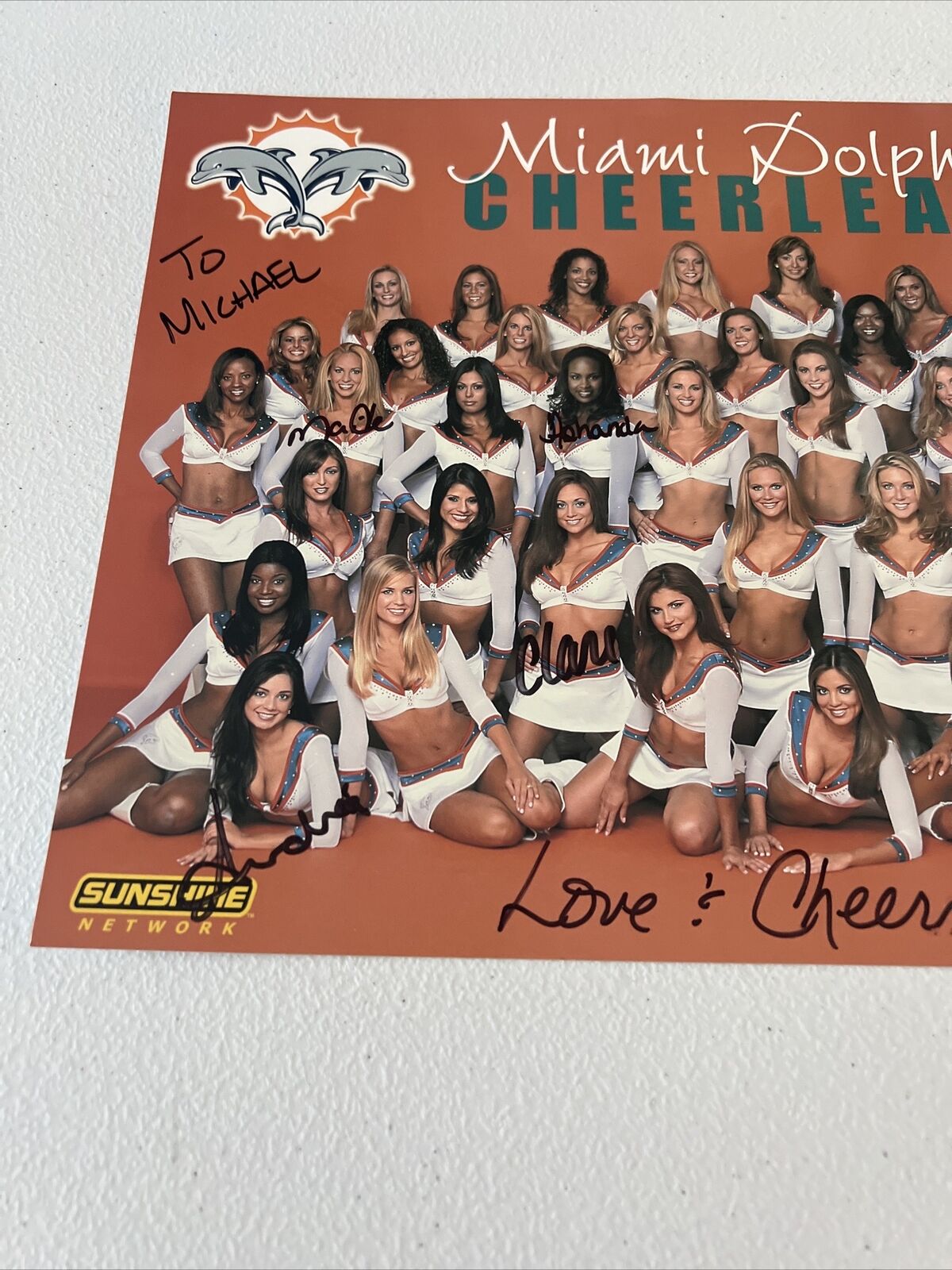 NFL Miami Dolphins Cheerleaders Autographed Signed 2003-2004 8x10 Photo Persona.