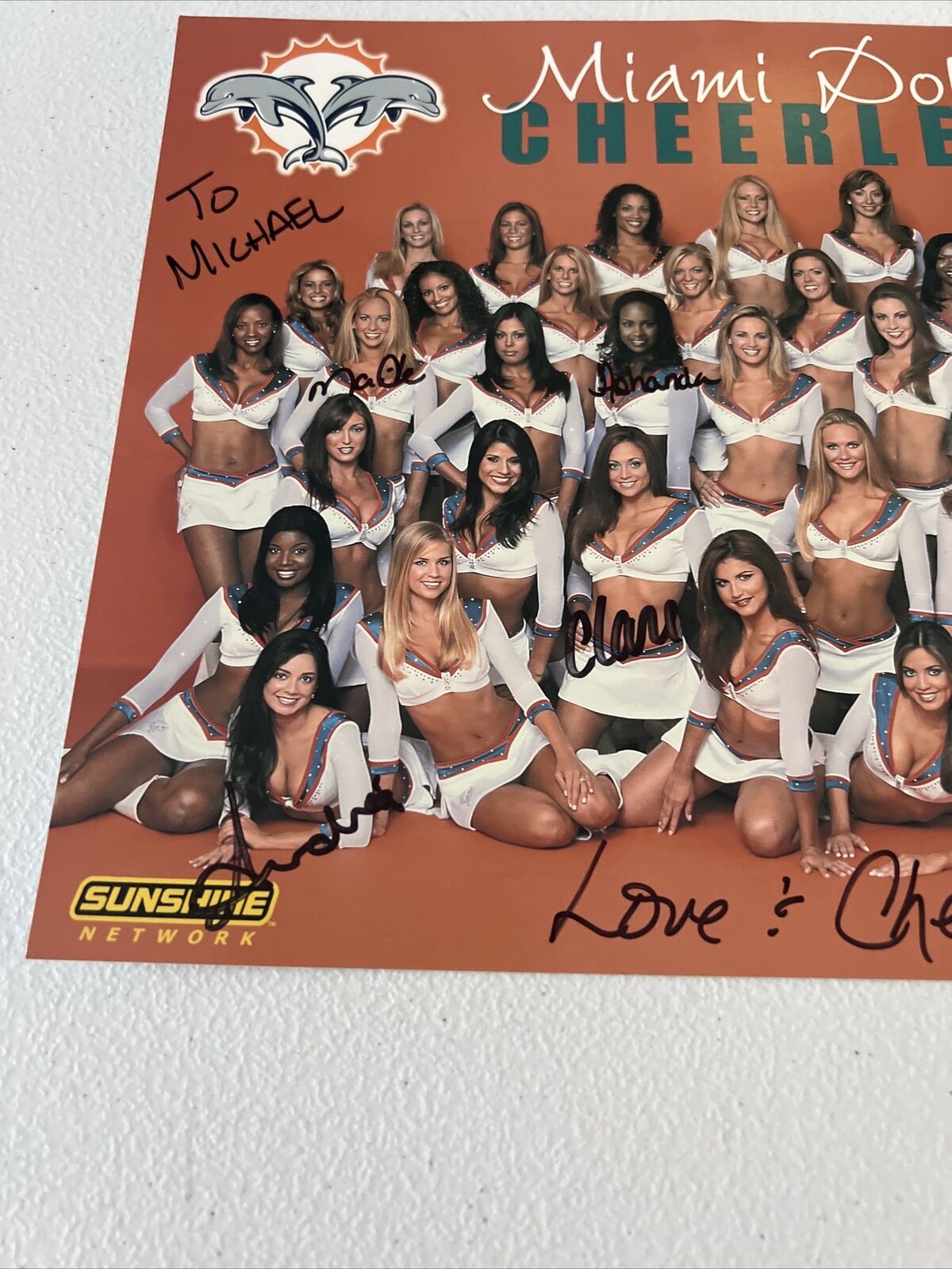 NFL Miami Dolphins Cheerleaders Autographed Signed 2003-2004 8x10 Photo Persona.