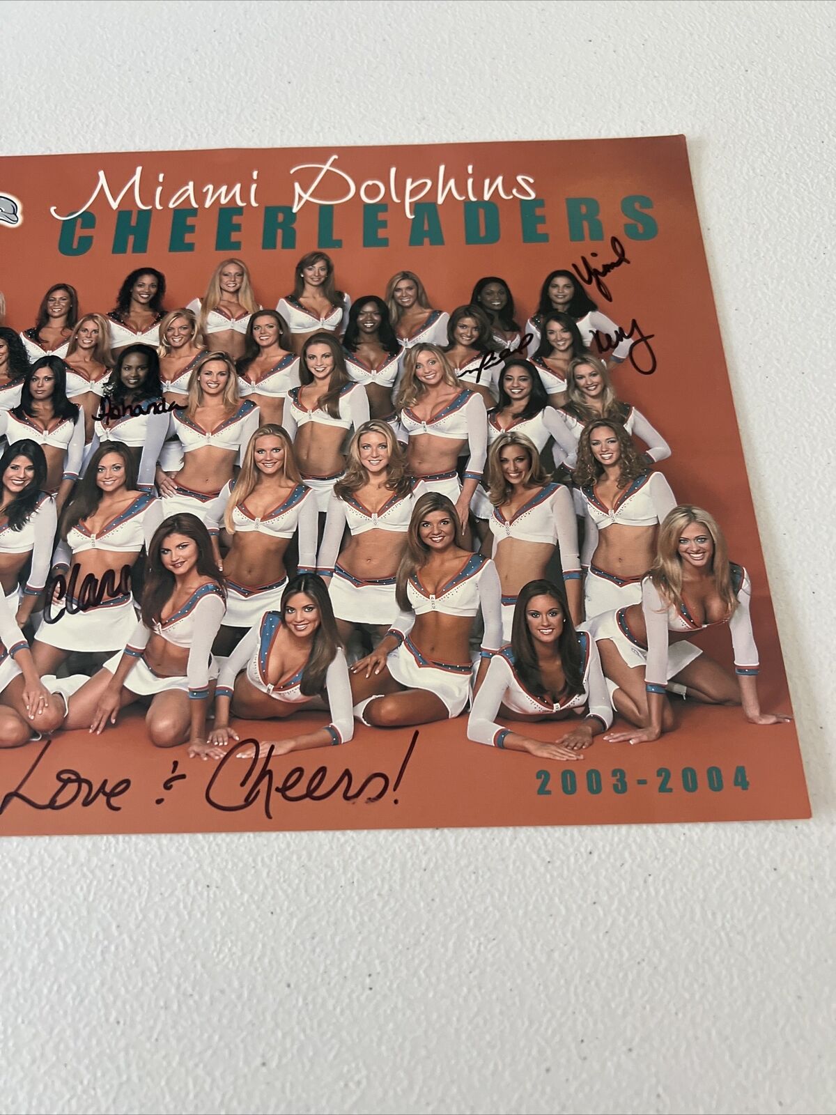 NFL Miami Dolphins Cheerleaders Autographed Signed 2003-2004 8x10 Photo Persona.