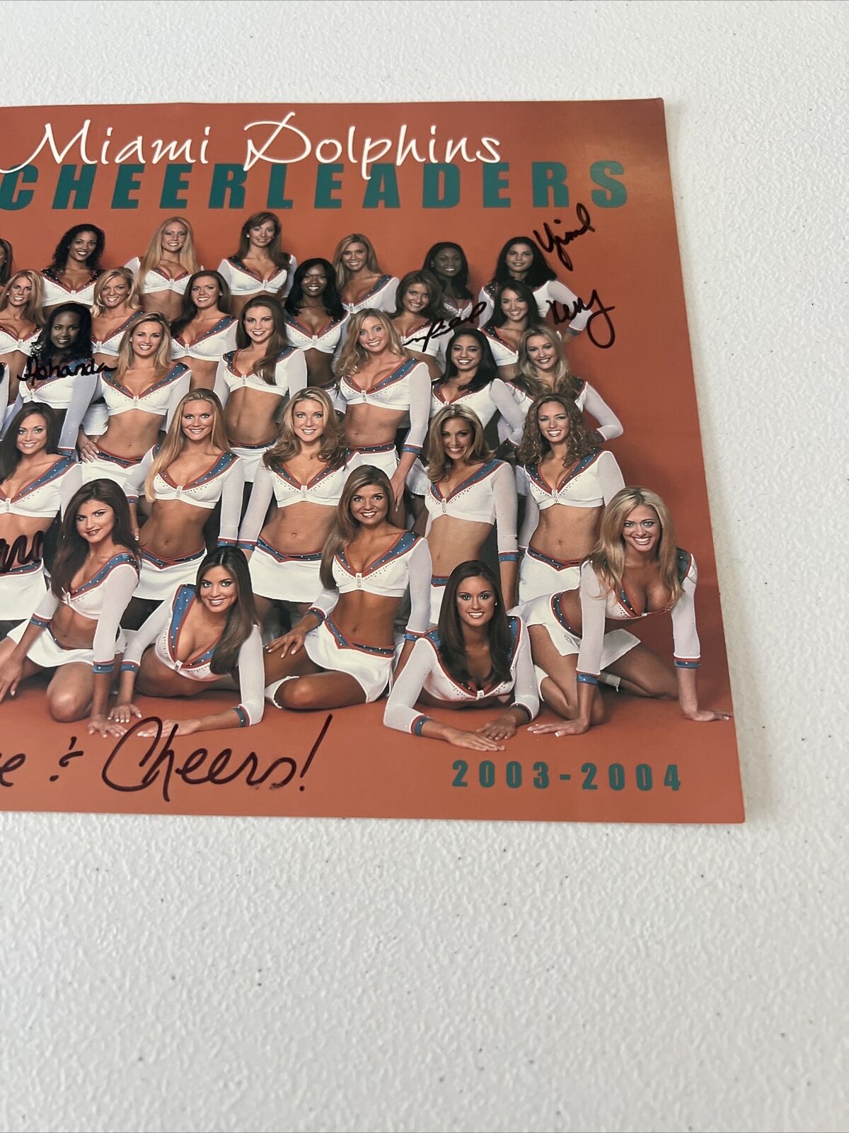 NFL Miami Dolphins Cheerleaders Autographed Signed 2003-2004 8x10 Photo Persona.