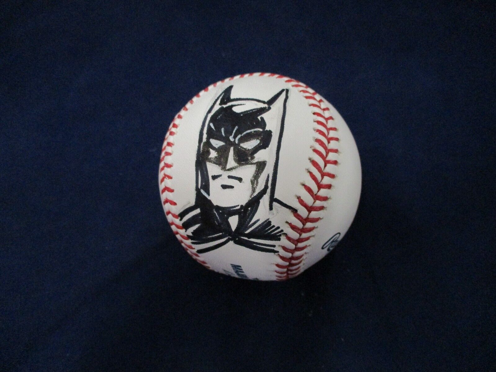 1/1 Batman Sketched Baseball Autographed Signed by Scott Hanna JSA COA #AI77101