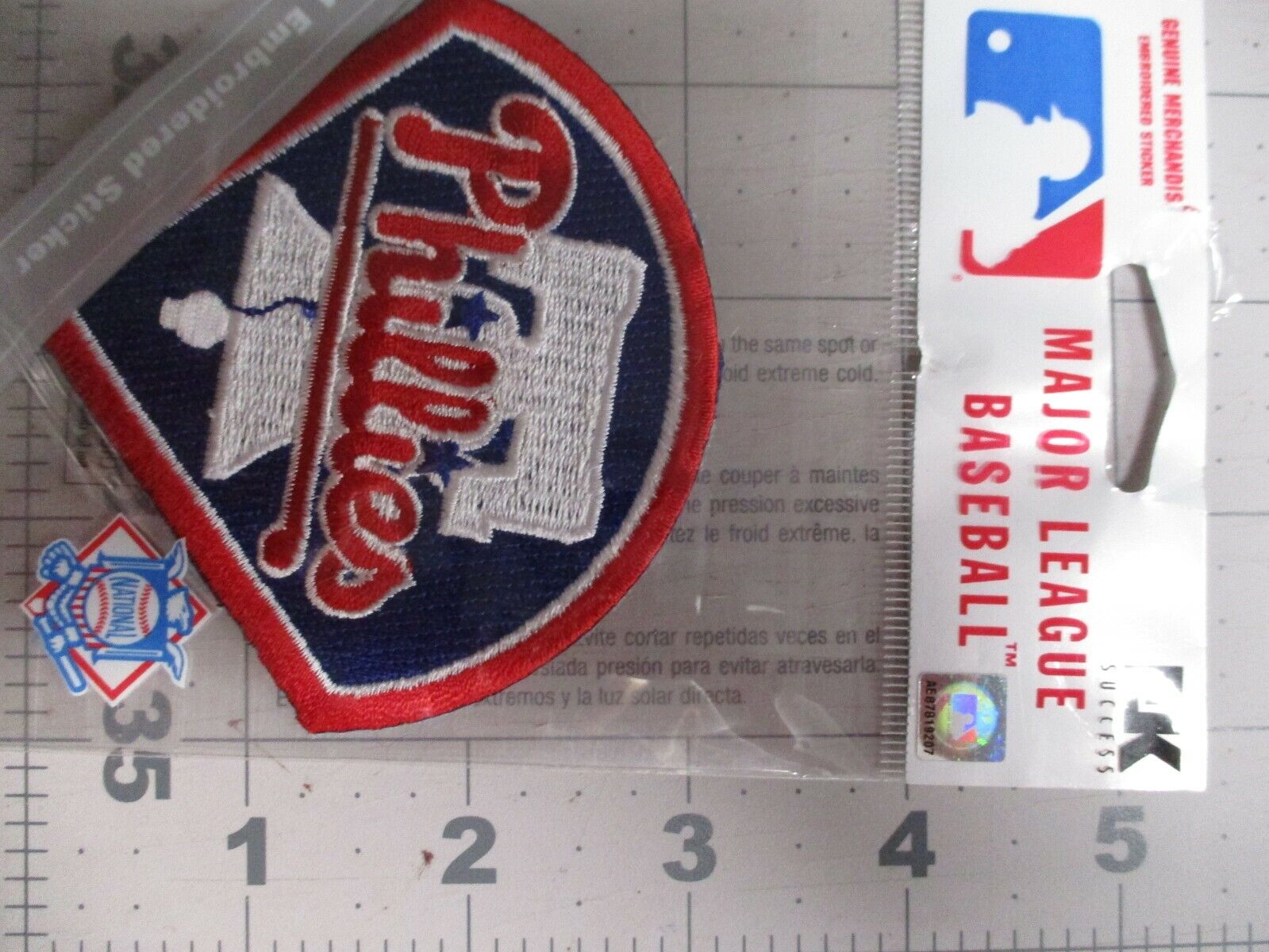 Philadelphia Phillies patch size 3.25 x 3.25 inches in excellent condition