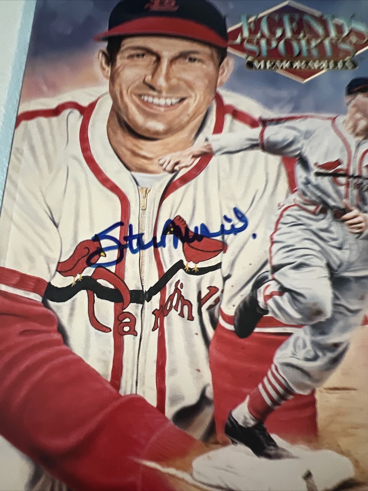 Stan Musial Cardinals MLB Autographed Signed Legends Magazine PSA COA #AN21209