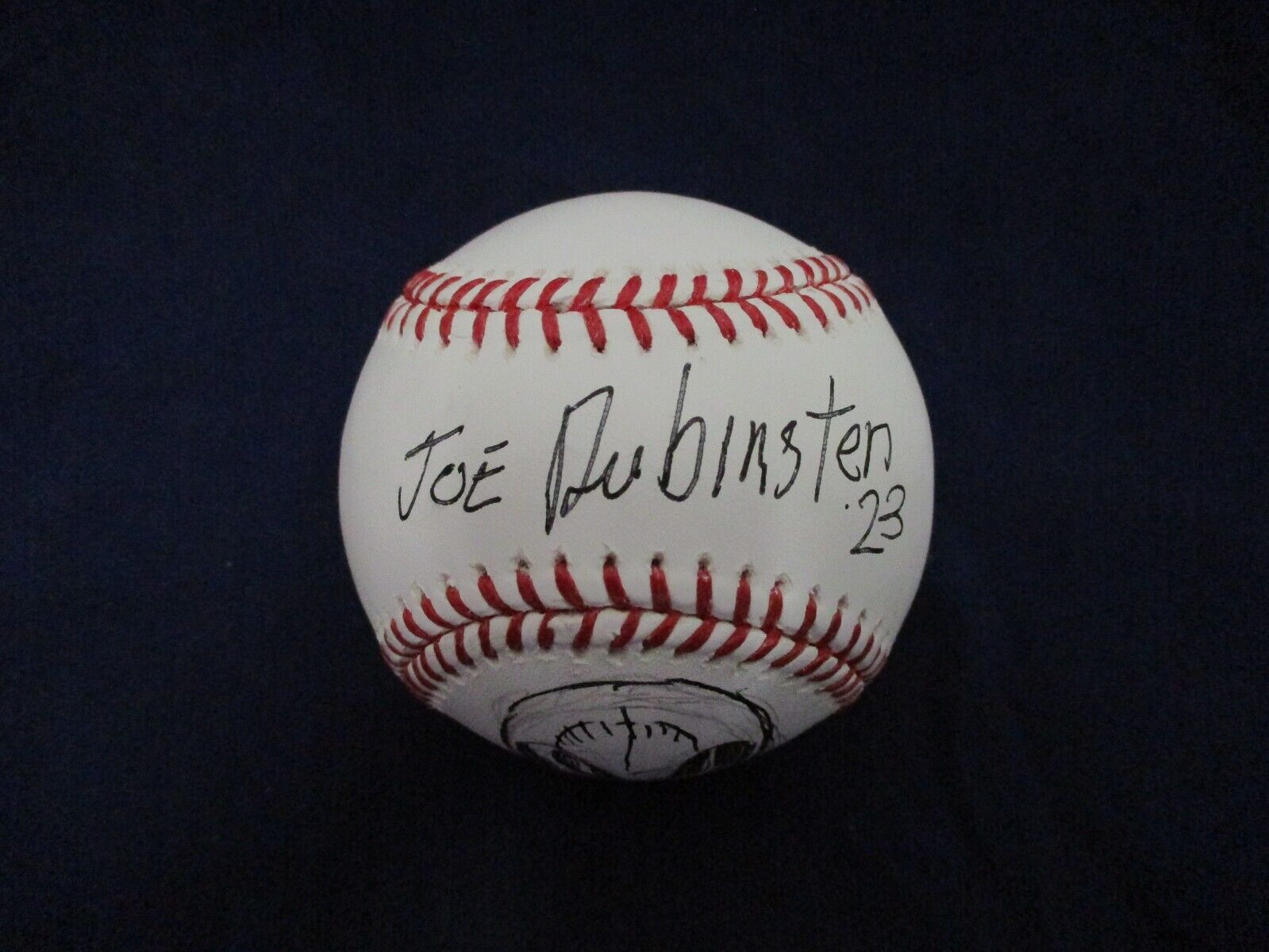 1/1 Deadpool Sketched Baseball Autographed by Joe Rubinstein JSA COA #AI77094