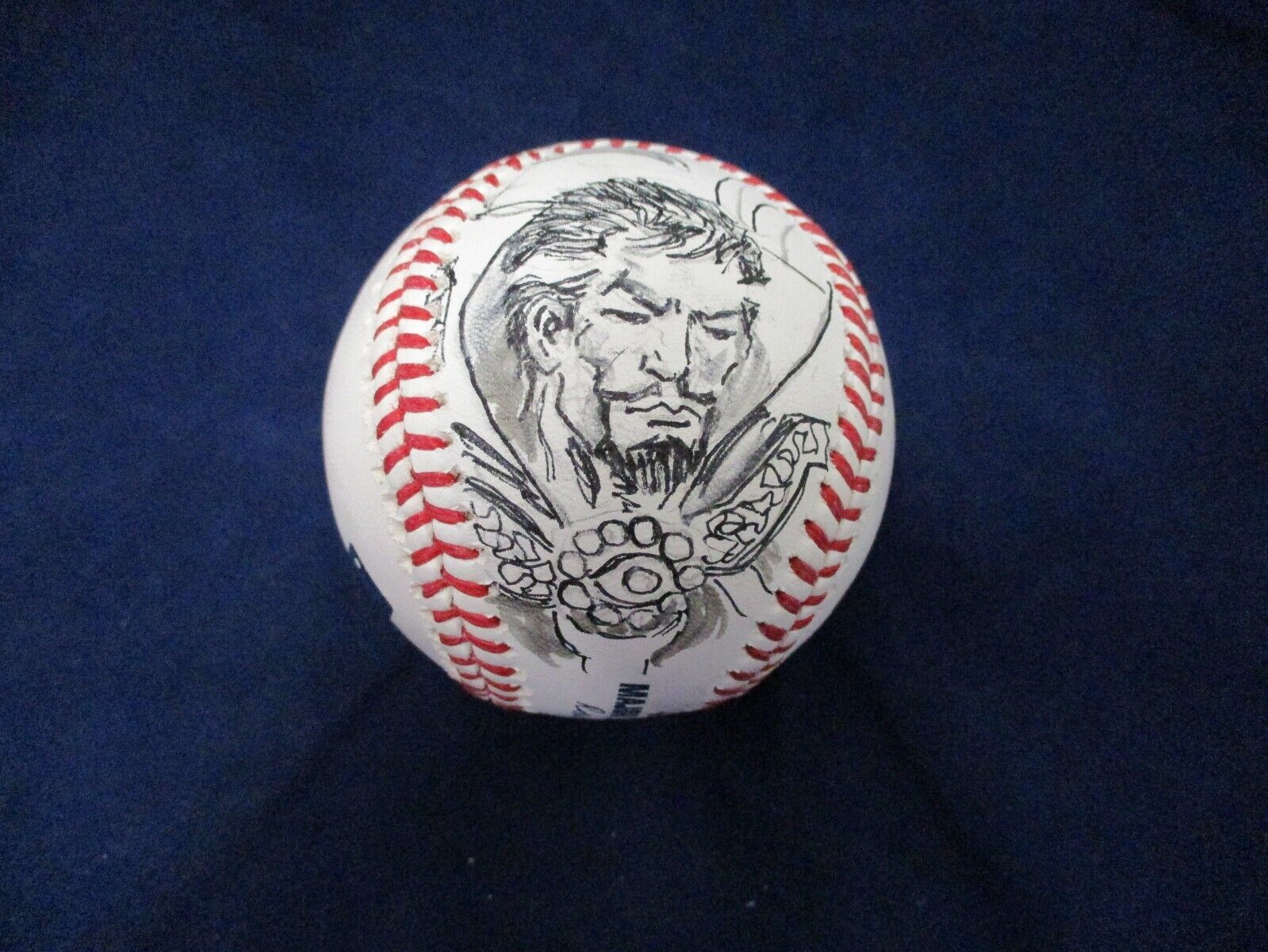 1/1 Dr Strange Sketched Baseball Autographed by Pat Broderick JSA COA #AI77099