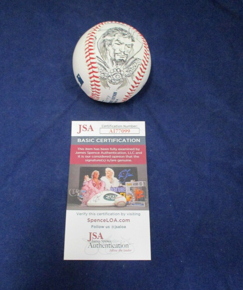 1/1 Dr Strange Sketched Baseball Autographed by Pat Broderick JSA COA #AI77099