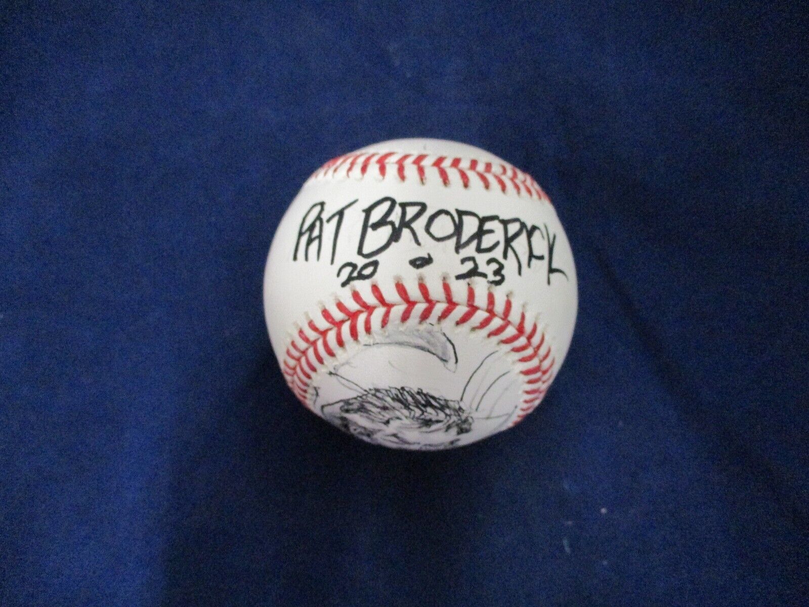 1/1 Dr Strange Sketched Baseball Autographed by Pat Broderick JSA COA #AI77099