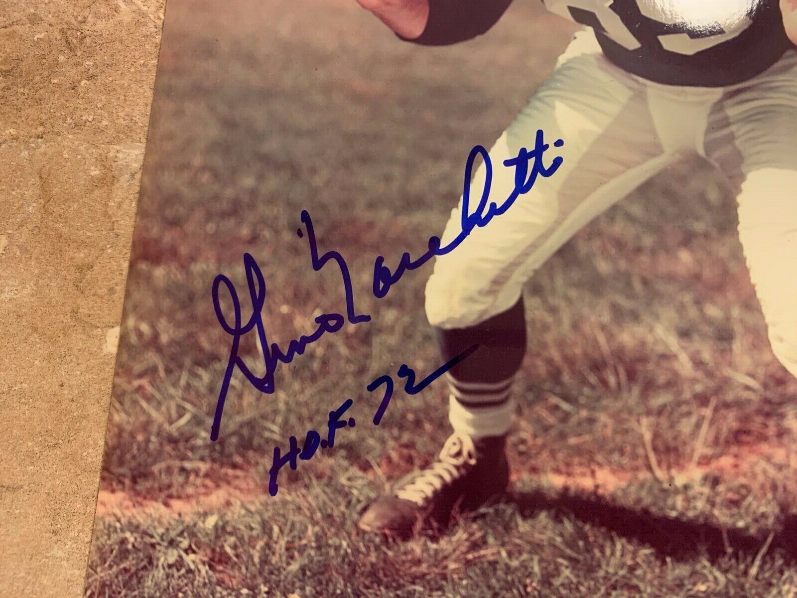 Gino Marchetti Colts Hall of Fame 1972 Autographed 8x10 Photo PSA COA #AH16072