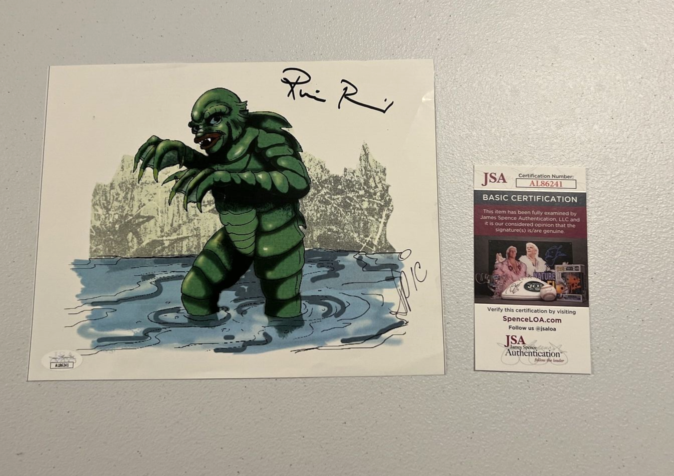 Ricou Browning "Gill Man" Autographed Signed 8x10 PhotoPrintArt JSA COA #AL86241