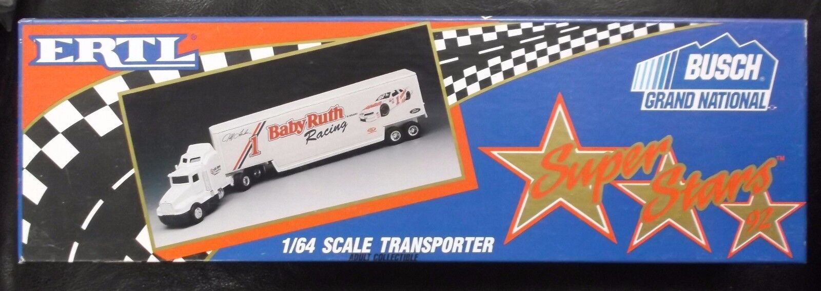 Jeff Gordon BABY RUTH  ERTL 1992 NASCAR Transporter 1/64 White Rose