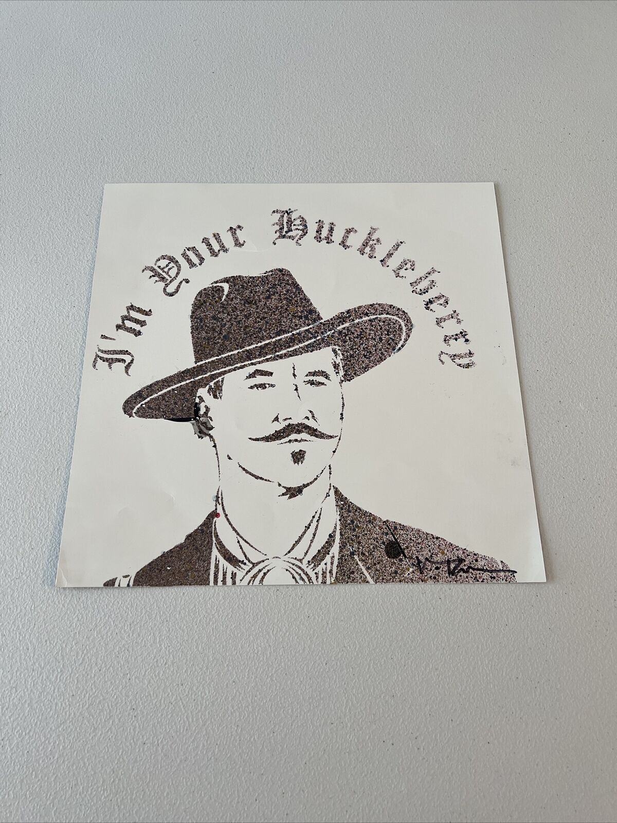 Val Kilmer "Actor" Autographed Signed Doc Holiday Artwork VK Authentic Sticker