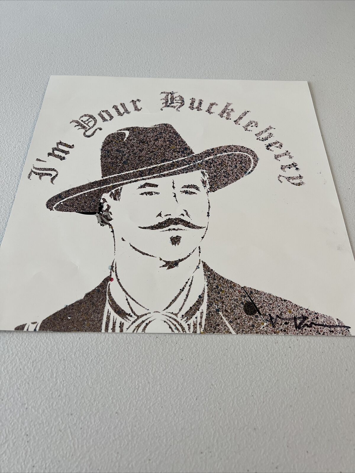 Val Kilmer "Actor" Autographed Signed Doc Holiday Artwork VK Authentic Sticker