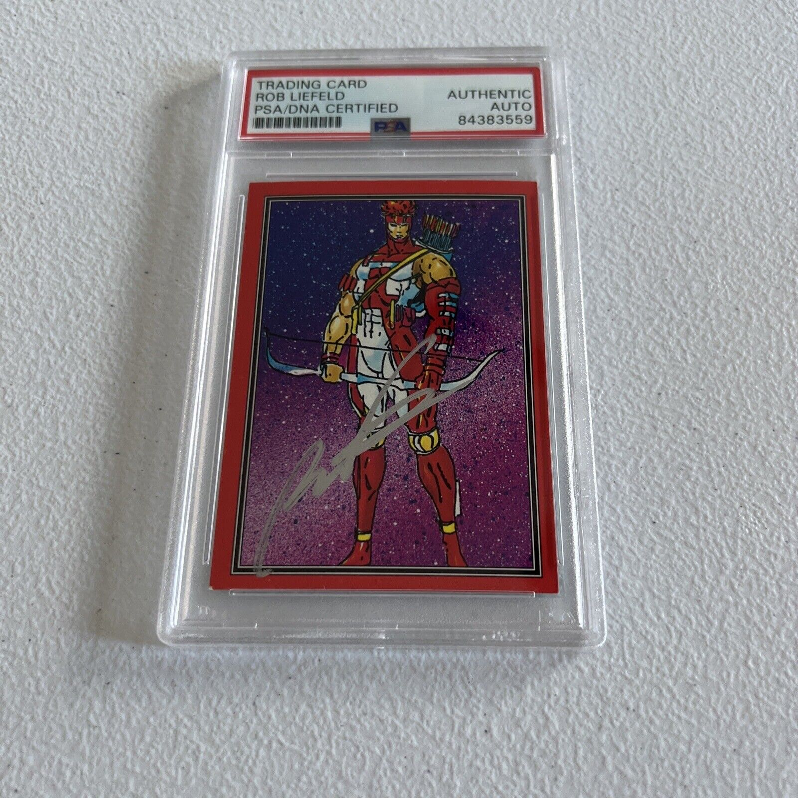 Rob Liefeld "Artist" Autographed Signed 1992 Youngblood Card #14 PSA Auth Slab