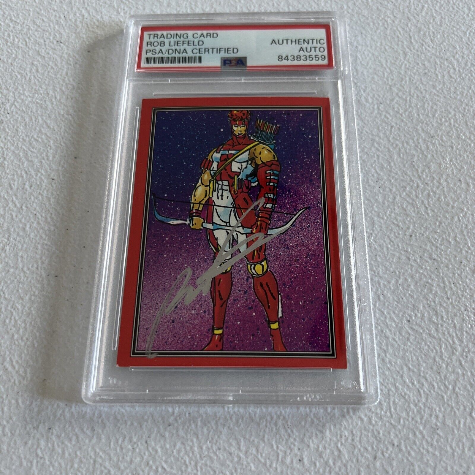 Rob Liefeld "Artist" Autographed Signed 1992 Youngblood Card #14 PSA Auth Slab