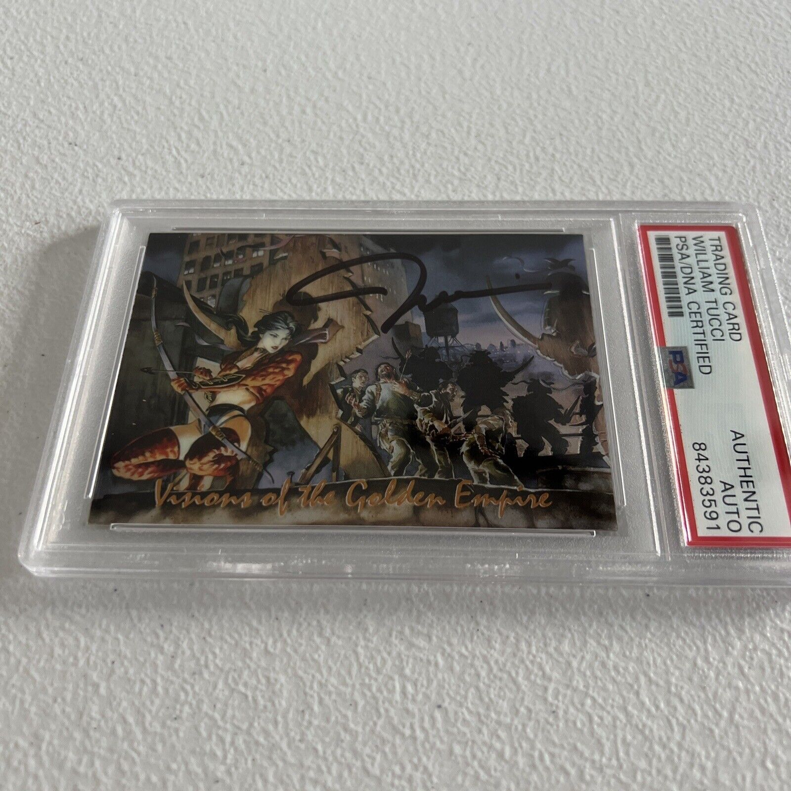 William Tucci "Artist" Autographed Signed 1996 VOTGE Shi Card #63 PSA Auth Slab