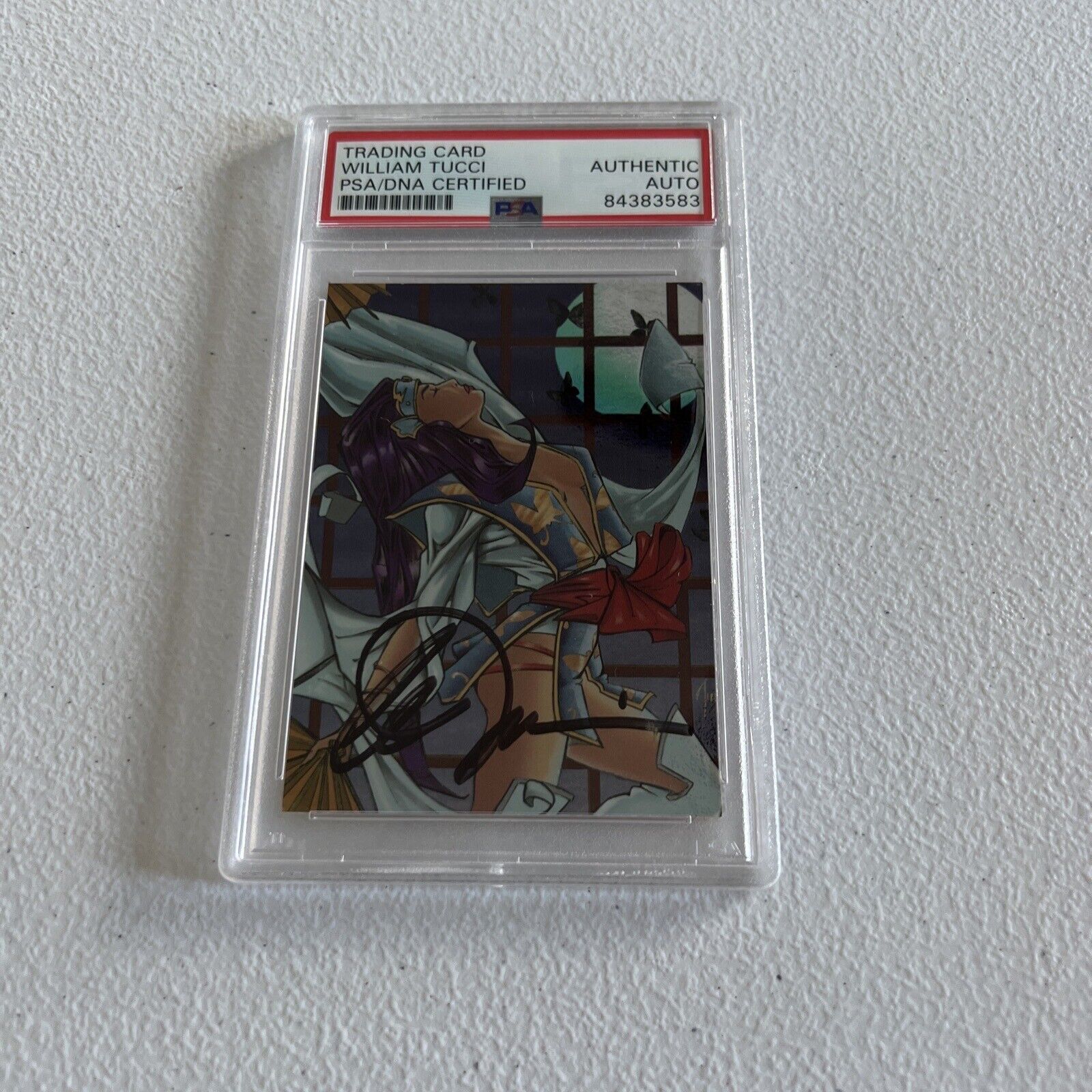 William Tucci "Artist" Autographed Signed 1996 CISCC Card #T-9 PSA Auth Slab