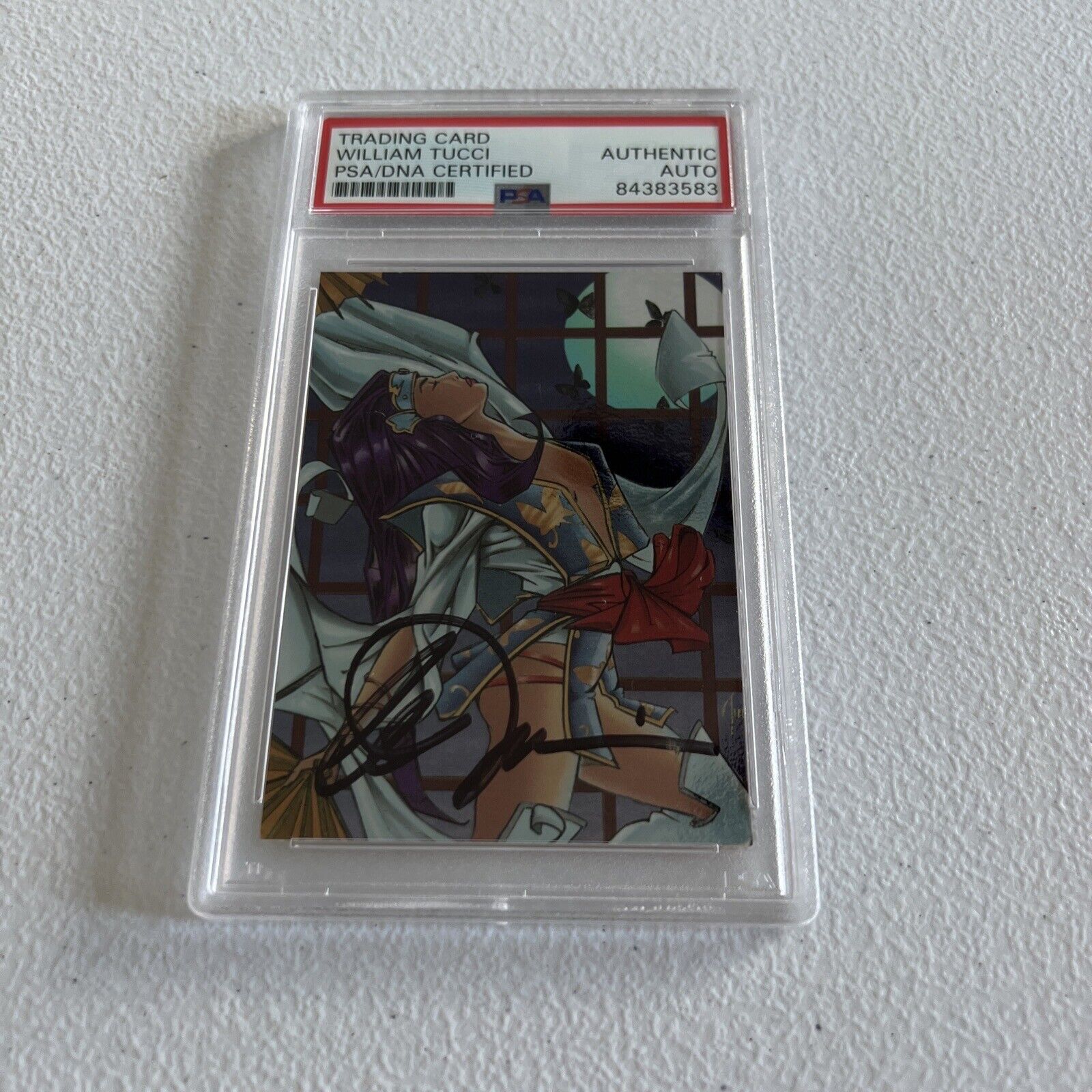 William Tucci "Artist" Autographed Signed 1996 CISCC Card #T-9 PSA Auth Slab