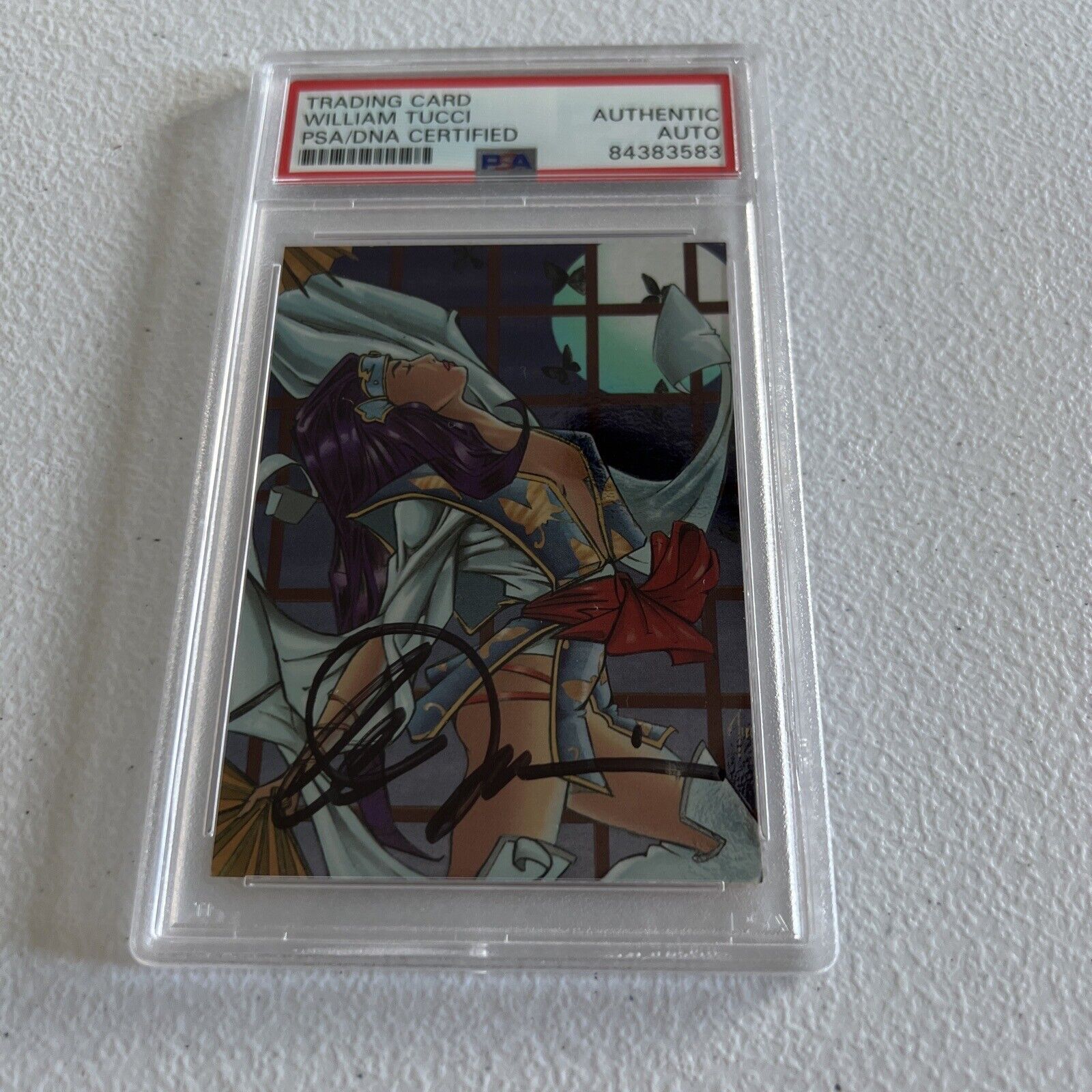 William Tucci "Artist" Autographed Signed 1996 CISCC Card #T-9 PSA Auth Slab