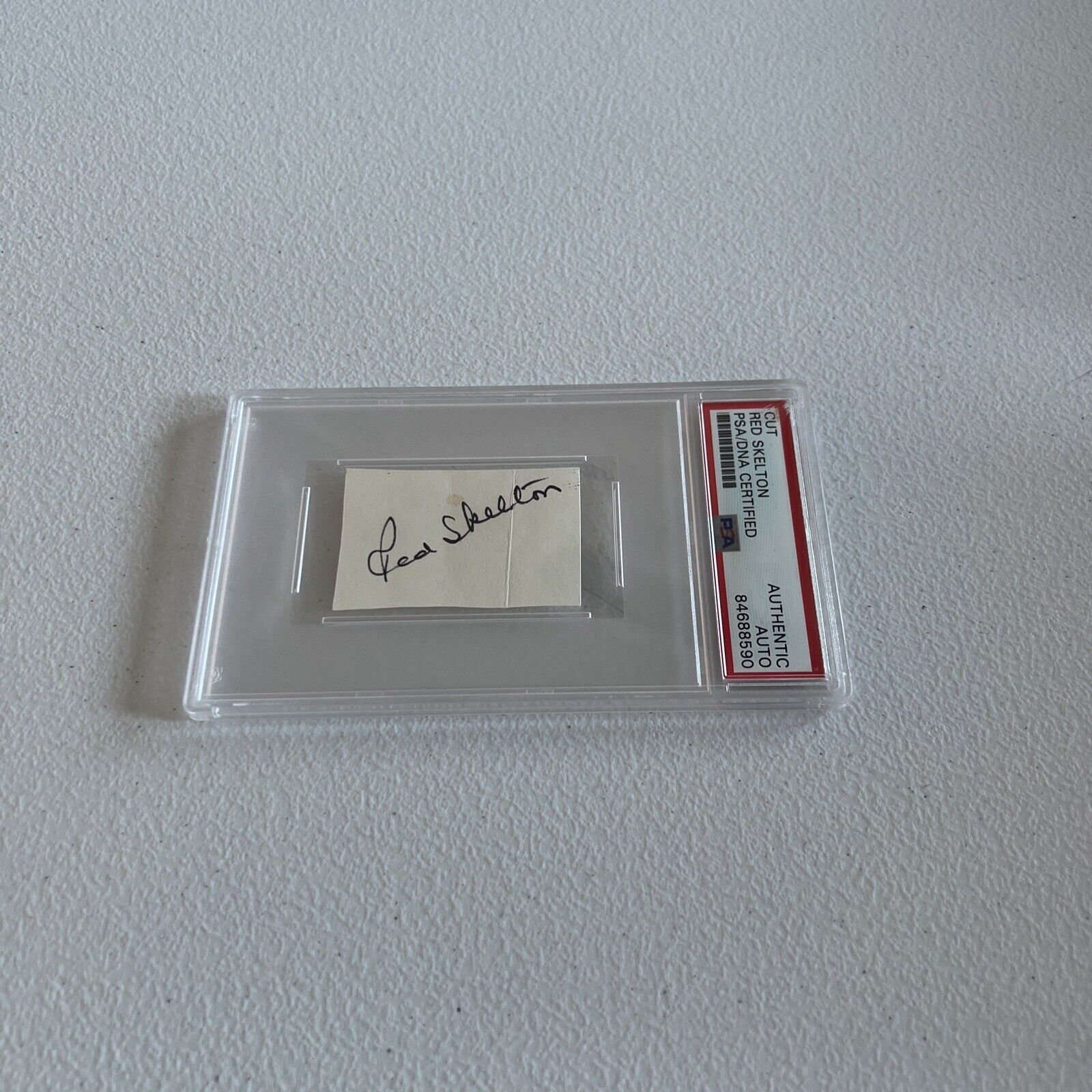 Red Skelton "Entertainer" Autographed Signed Cut Index Card PSA Auth Slab