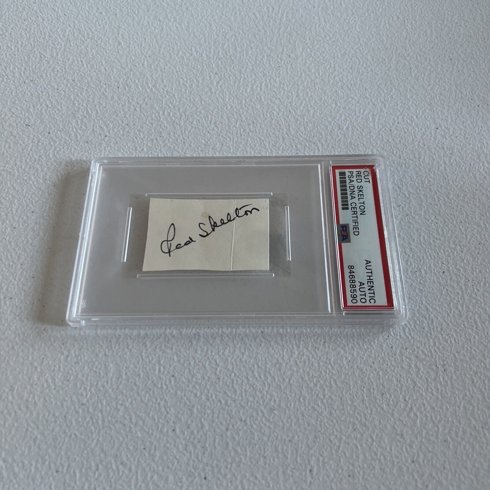 Red Skelton "Entertainer" Autographed Signed Cut Index Card PSA Auth Slab