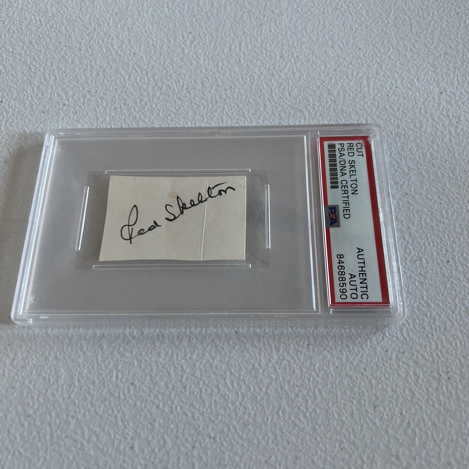 Red Skelton "Entertainer" Autographed Signed Cut Index Card PSA Auth Slab